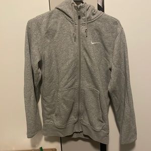 Grey nike zip up.